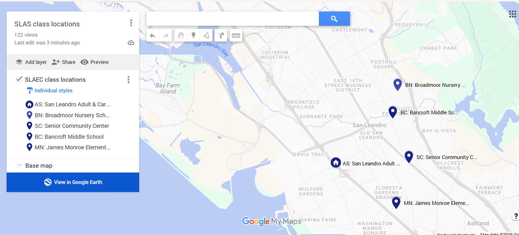 Class Locations